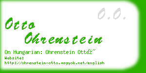 otto ohrenstein business card